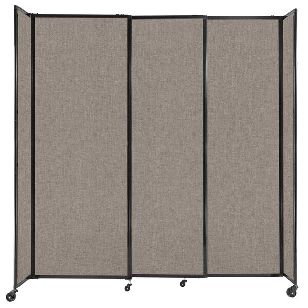 StraightWall Sliding Portable Partition 7'2" x 7'6" Warm Pebble Fabric